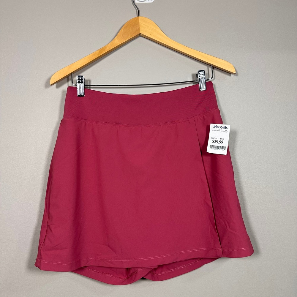 Nike Golf Skort Womens 10 Berry Pink Wrap Front Athletic Skirt Built-in Shorts